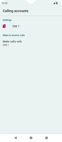 Press the name of the SIM. Press the name of the SIM.