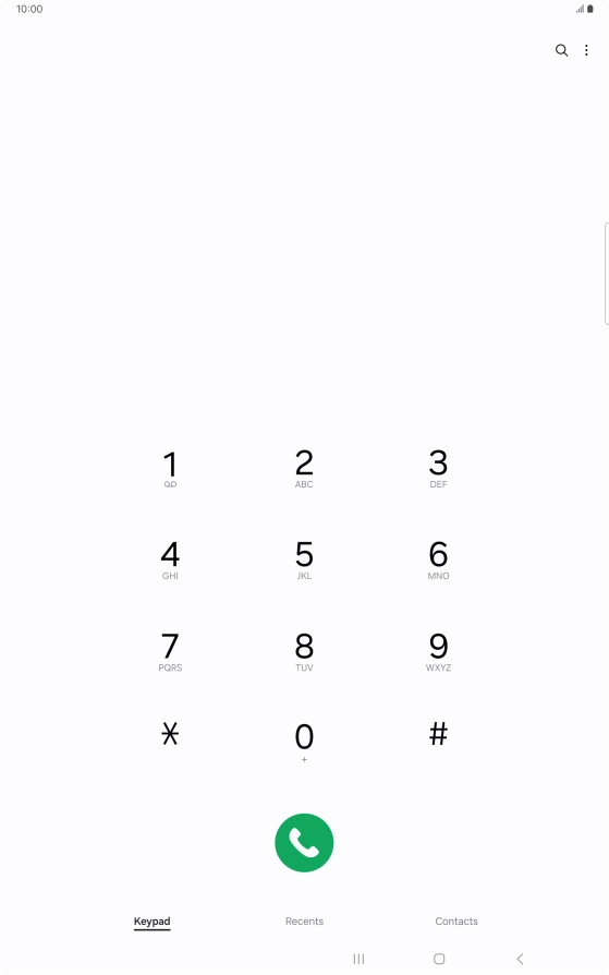 Press the menu icon.