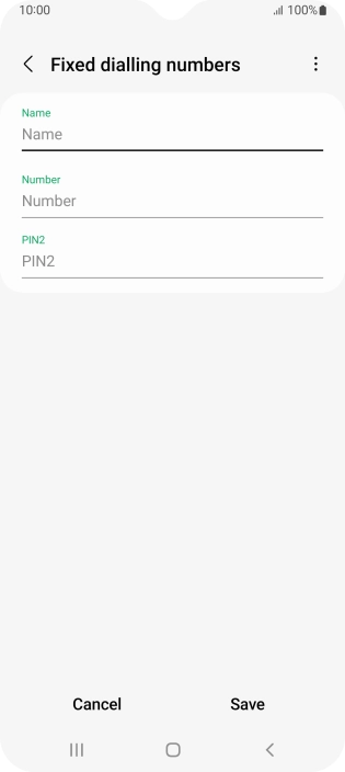 Press Name and key in the required name.