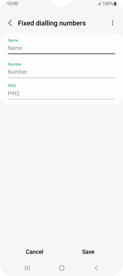Press Name and key in the required name.