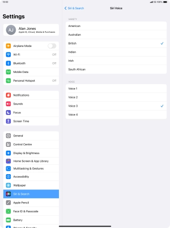 Press the required accent.