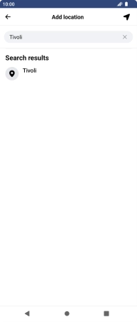 Press the required location.