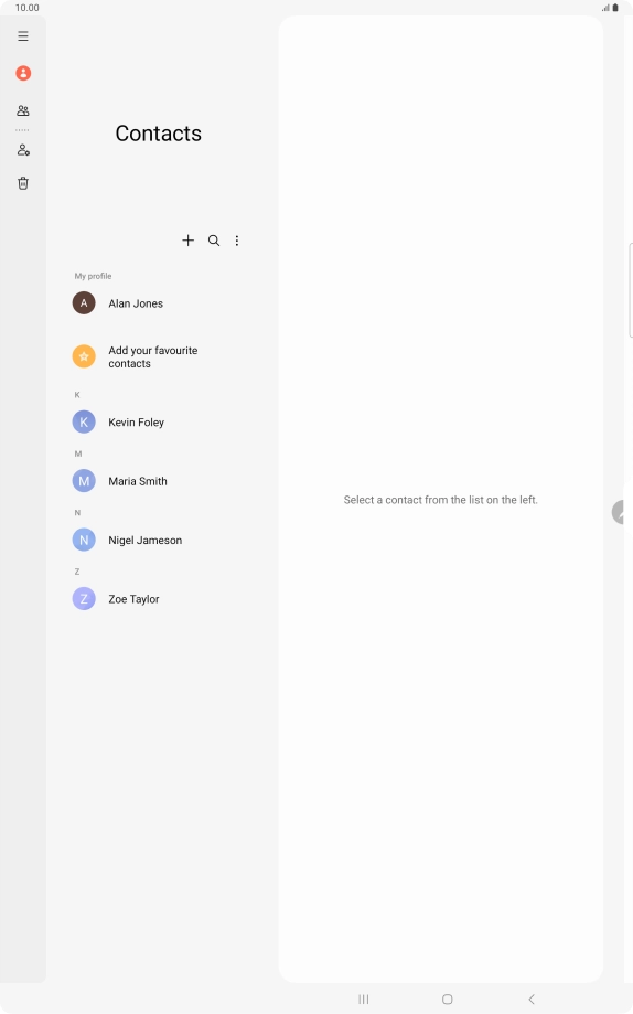 Slide your finger right starting from the left side of the screen.