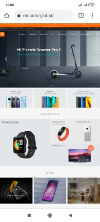 Press the address bar.