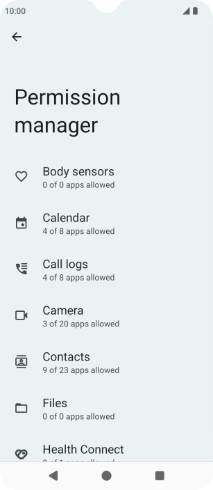 Press the required phone function.