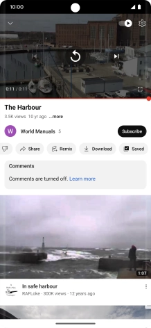 Slide your finger upwards starting from the bottom of the screen to return to the home screen.