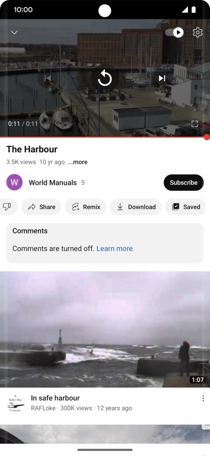 Slide your finger upwards starting from the bottom of the screen to return to the home screen.