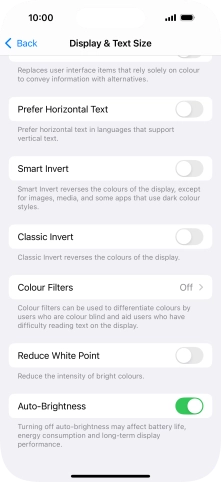 Press the indicator next to 