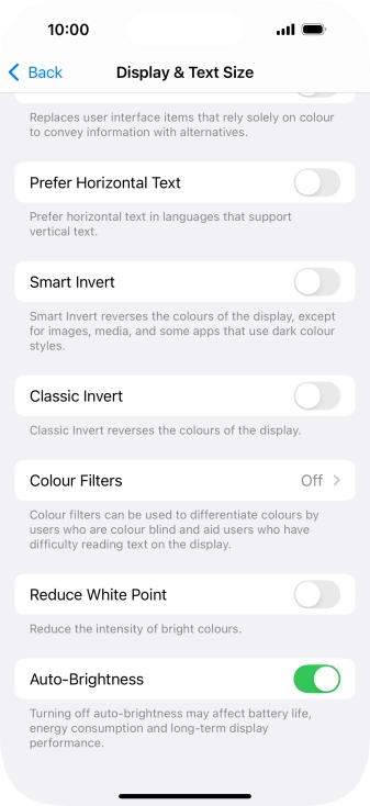 Press the indicator next to 