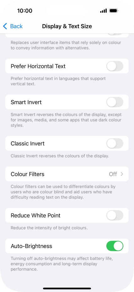 Press the indicator next to 