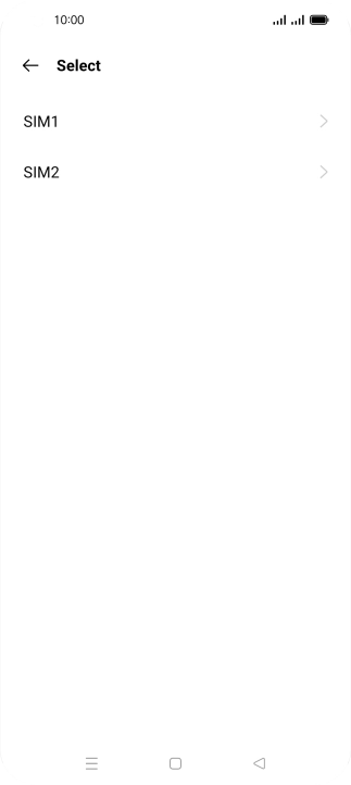 Press the required SIM.