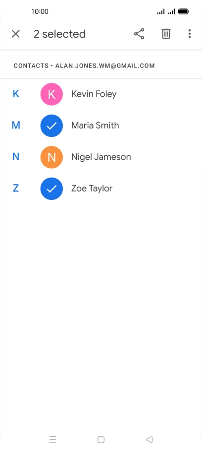Press the menu icon.