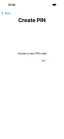 Key in a new four-digit PIN and press OK.