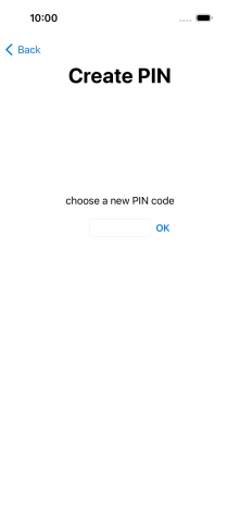 Key in a new four-digit PIN and press OK.