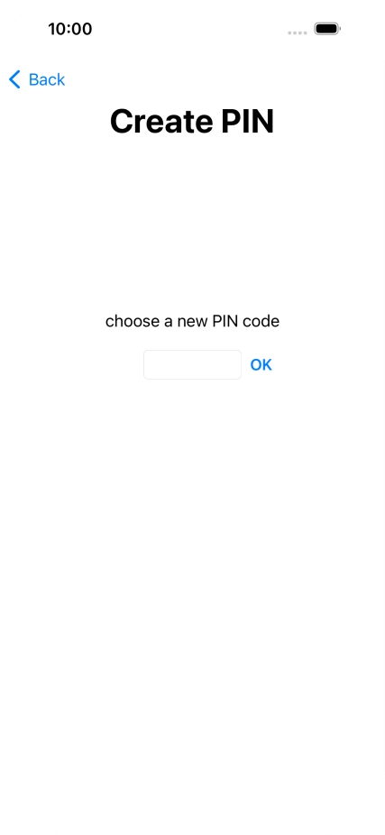 Key in a new four-digit PIN and press OK.