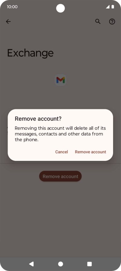 Press Remove account.