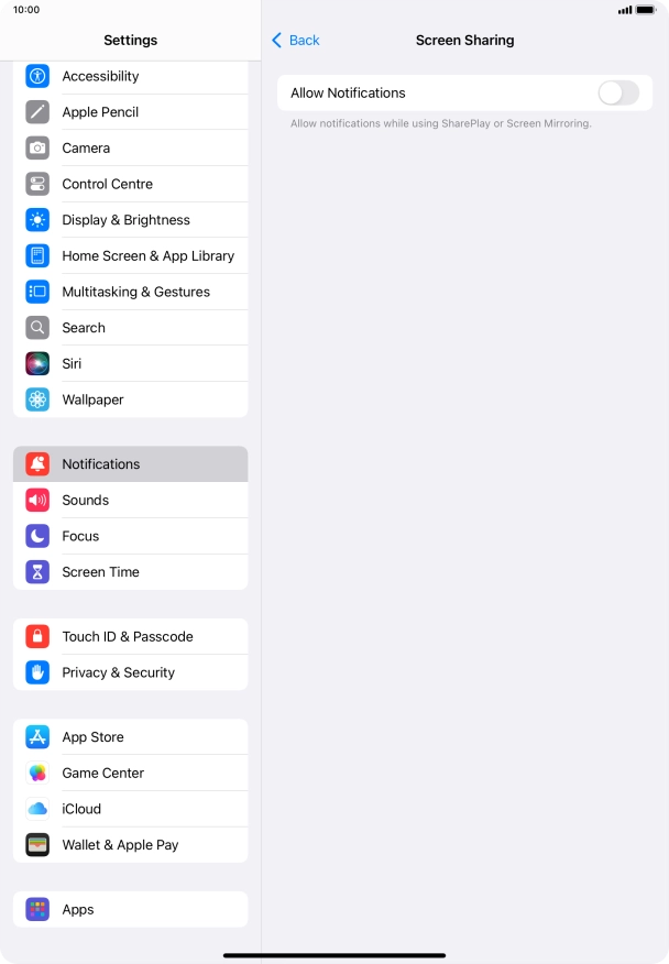 Press the indicator next to Press the indicator next to