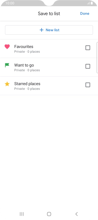 Press the required setting.