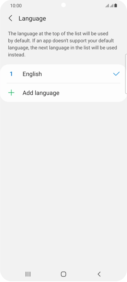 Press Add language. Press Add language.