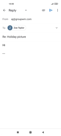 Write the required text and press the send icon.