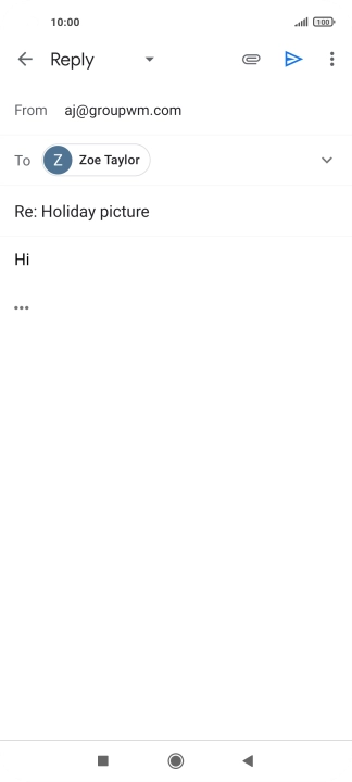 Write the required text and press the send icon.