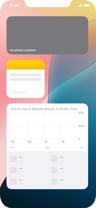 Press and hold the required Widget Stack.