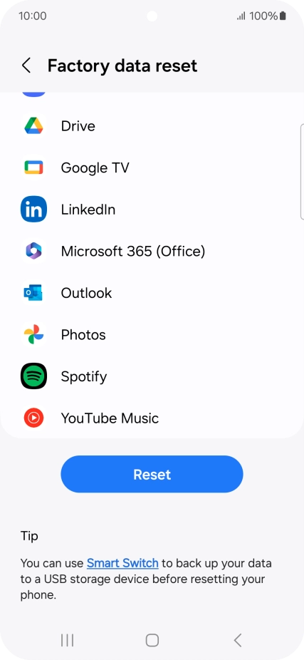 Press Reset. Press Reset.