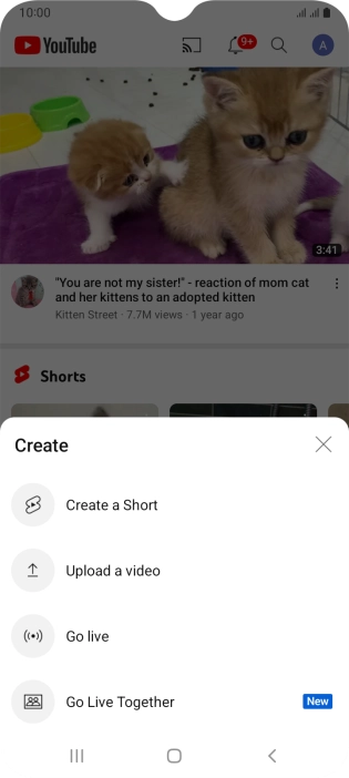 Press Upload a video.