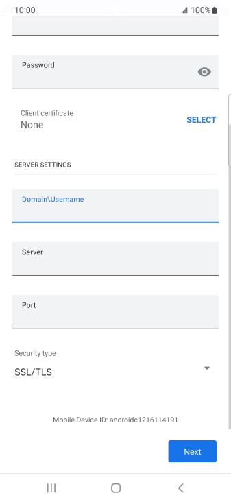 Press the field below 