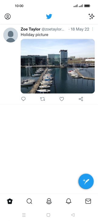 Press the new tweet icon.