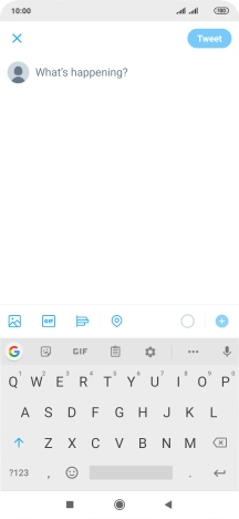 Press the text input field.