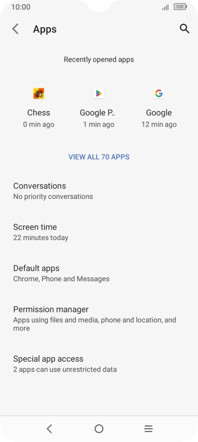 Press VIEW ALL APPS.