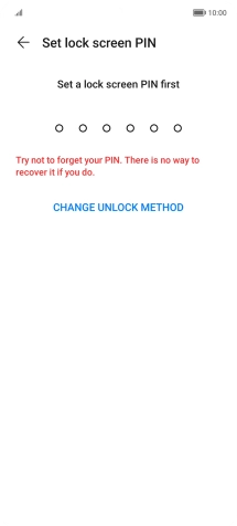 Press CHANGE UNLOCK METHOD.