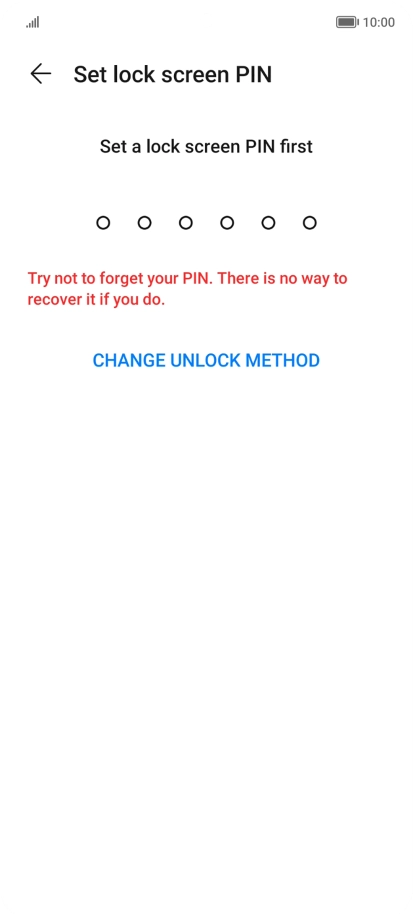 Press CHANGE UNLOCK METHOD.