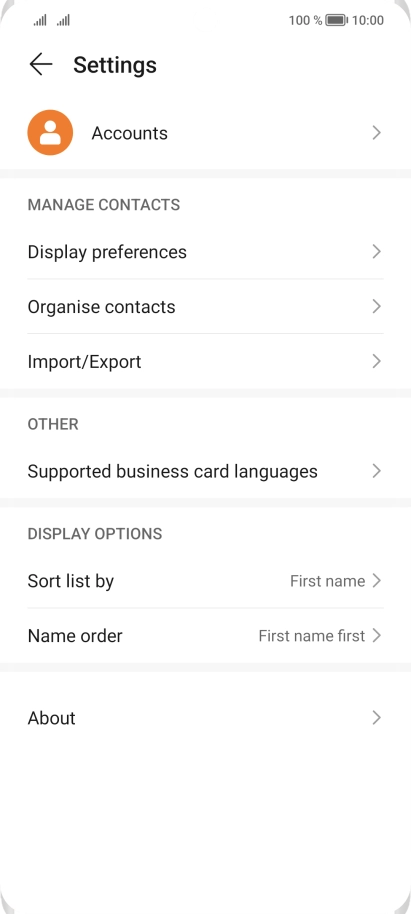 Press Import/Export.