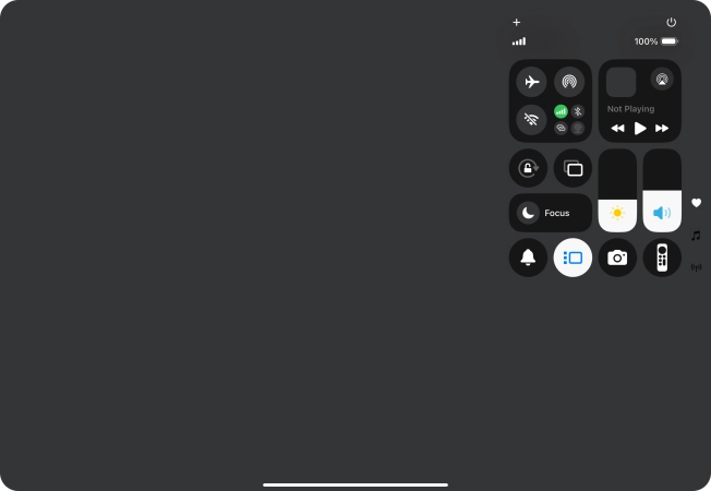 Press anywhere on the screen.