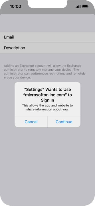 Press Continue. Press Continue.