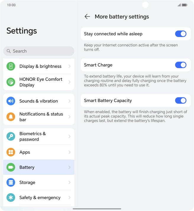 Press the indicator next to 