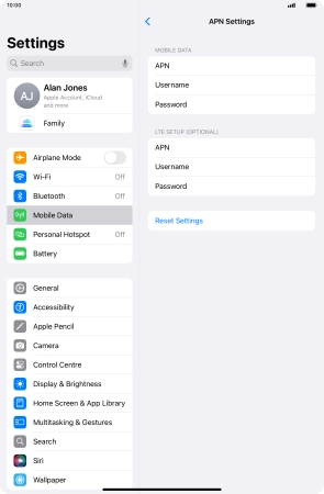 Press APN and key in wap.vodafone.co.uk.