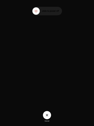 Press and drag the power off icon right.