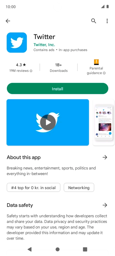 Press Install and follow the instructions on the screen to install the app.