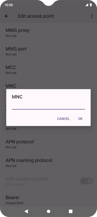 Key in 15 and press OK.
