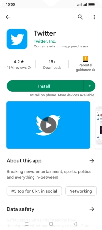 Press Install and follow the instructions on the screen to install the app.