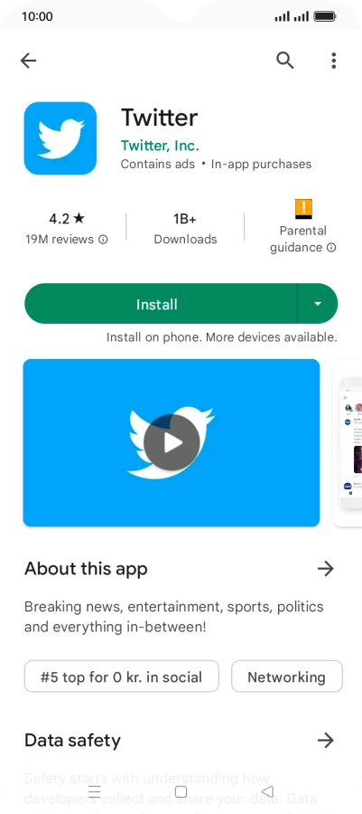 Press Install and follow the instructions on the screen to install the app.