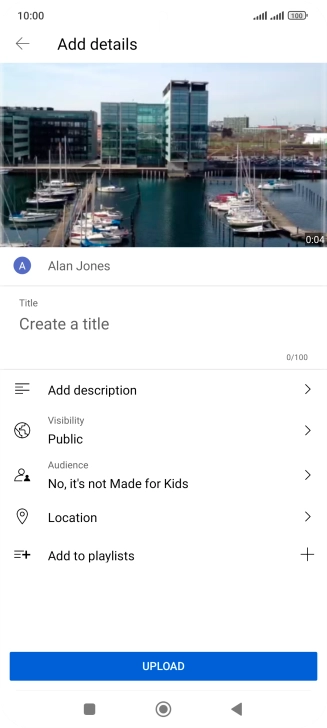Press the field below 