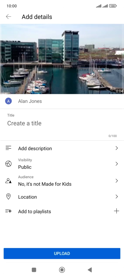 Press the field below 