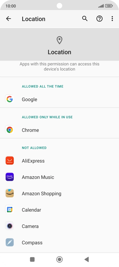 Press the required app.