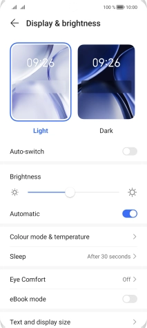 Press the indicator next to 