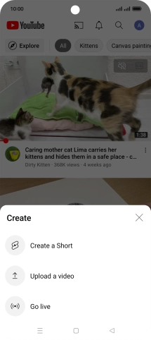 Press Upload a video.