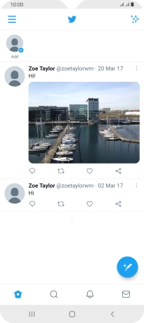 Press the new tweet icon.